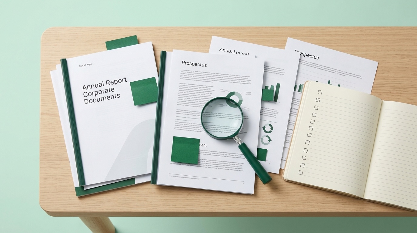 Informe anual y folleto de una sociedad